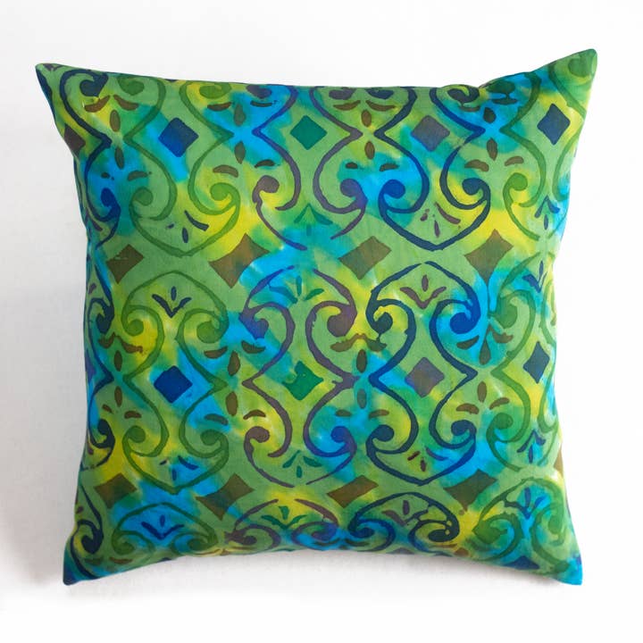Hand Painted Pillow Covers Fleur de Mur for wholesale by WinterSun + NuevoSol