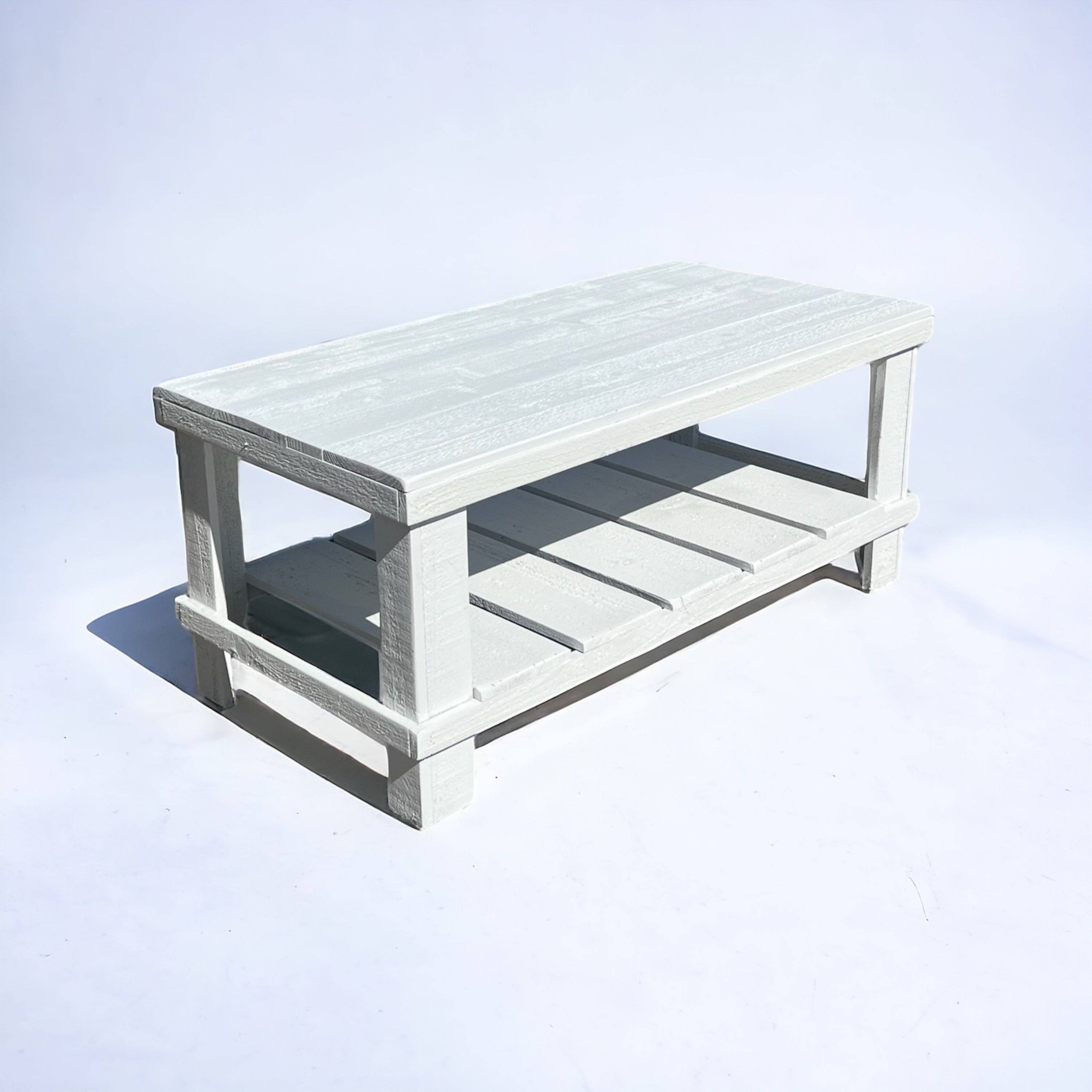 Intrinsic Haven - Wholesale Coffee Table - Farmhouse Rustic Wood Living Room Coffee Table with Shelf2