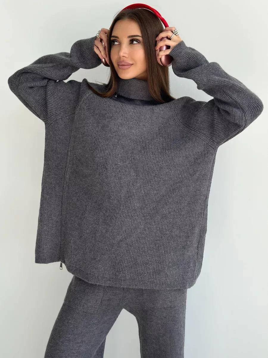 Marayn - Wholesale Top & Pant Set (NOT Loungewear) - Women's - Chic Knit Set Modern European Style for Fall8