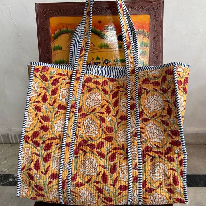 bhavnas boutique - Wholesale Grocery/Shopping Bag - Beautiful Floral Printed Bag Party Wear Bag Styish Women Bag4