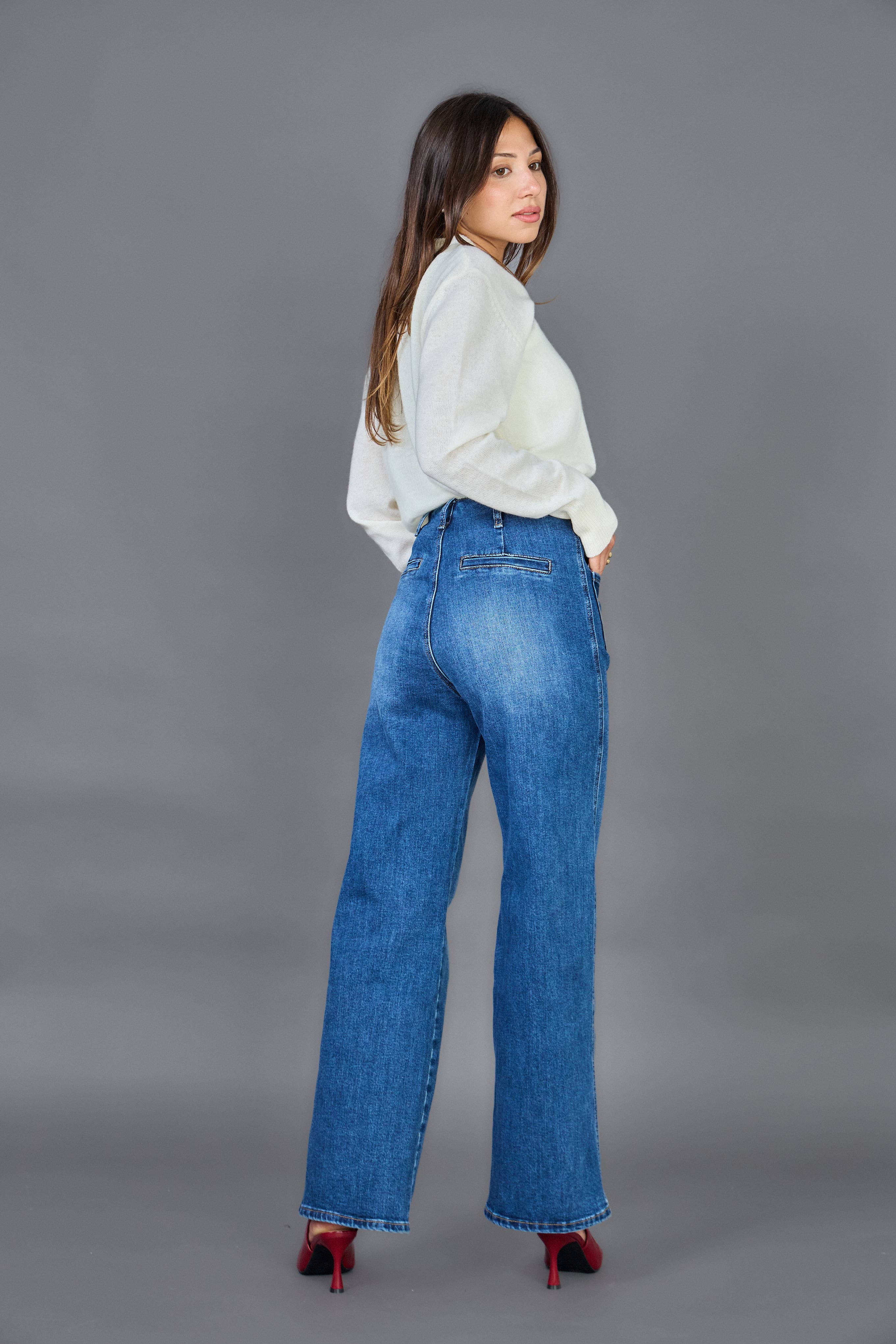 ANA & LUCY - Wholesale Jeans - Women's - Wide-Leg Jeans (Button Closure) "Audrey" - ANA & LUCY21