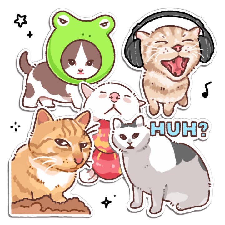 Cat Meme Stickers 2 for wholesale by Bunhiry