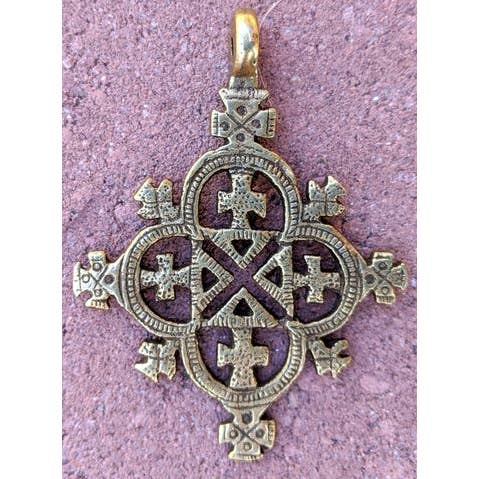 Deseta Design - Wholesale Scarf - Women's - Quatrefoil Meskel (Cross) Ethiopian Pattern Silk Scarf4