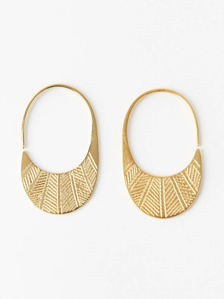 Créoles . FLÈCHES VERMEIL . for wholesale by Ombre Claire