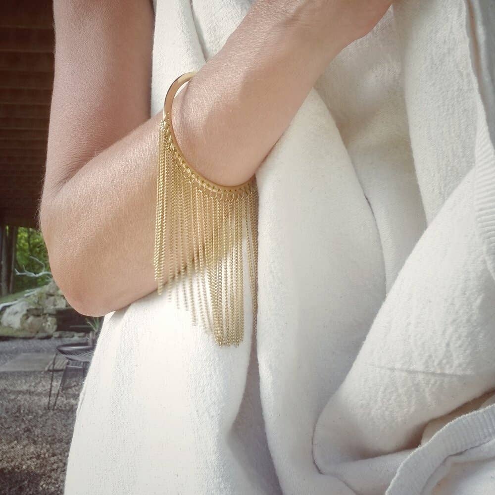 Bisjoux - Wholesale Bangle Bracelet - Fringe Bangle silver plated bracelet3