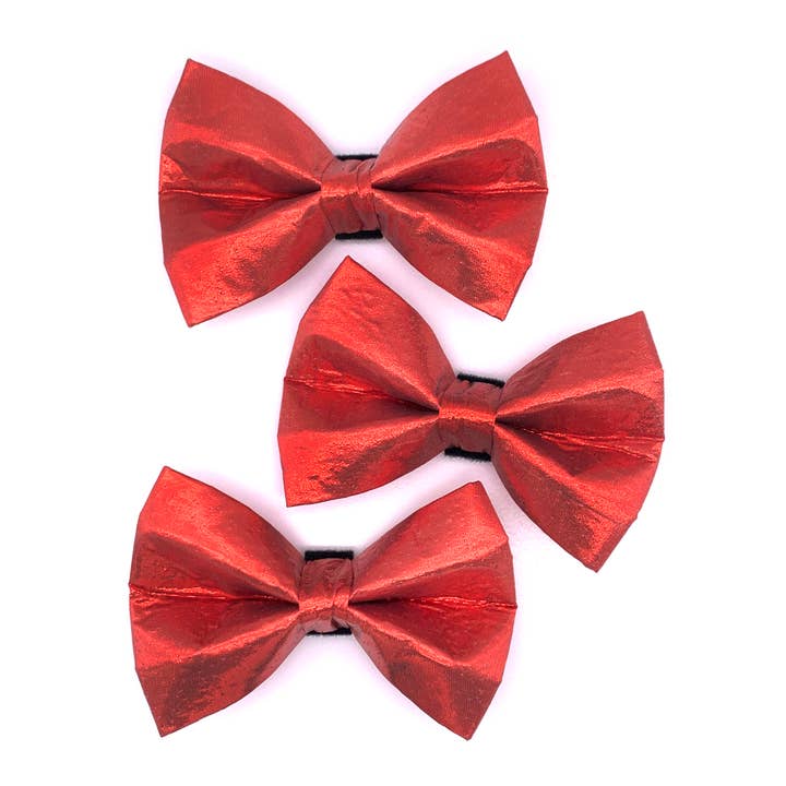 Papillon per cani rosso metallizzato per la vendita all'ingrosso da parte di Winthrop Clothing Co.