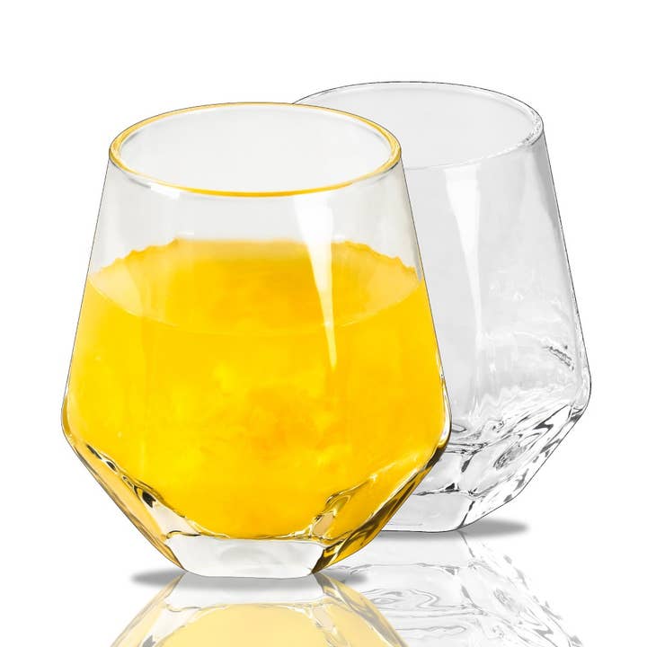 Faceted whiskey glasses - set of 2 for wholesale by AULICA