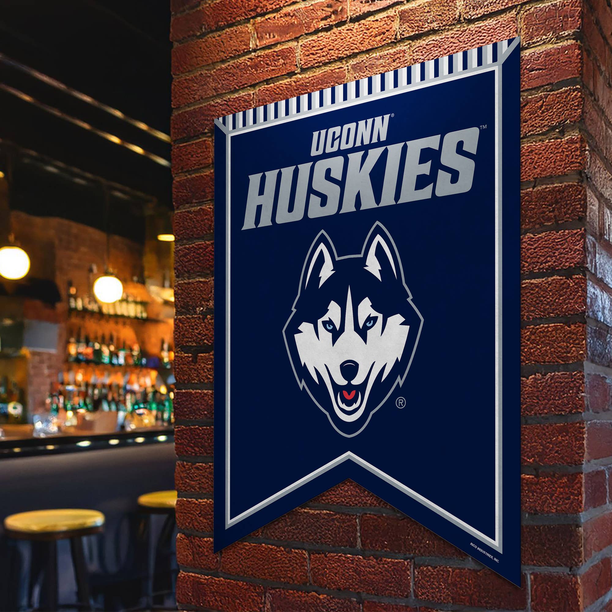 Rico Industries - Wholesale Sign - NCAA  Connecticut Huskies - UCONN  Rafter Felt Pennant1