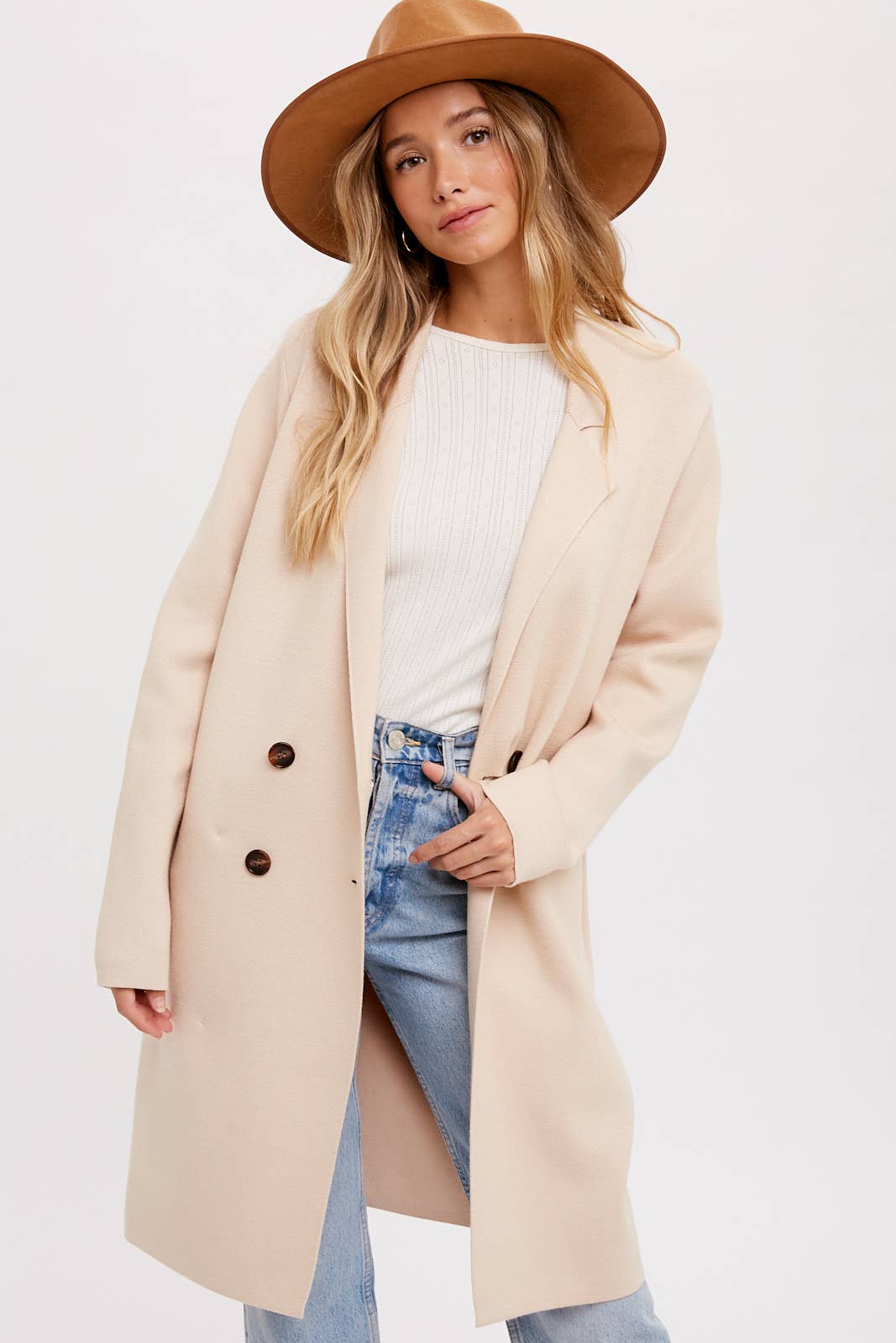 Bluivy - Wholesale Coat - Women's - CLASSIC DOUBLE BREASTED COATIGAN5