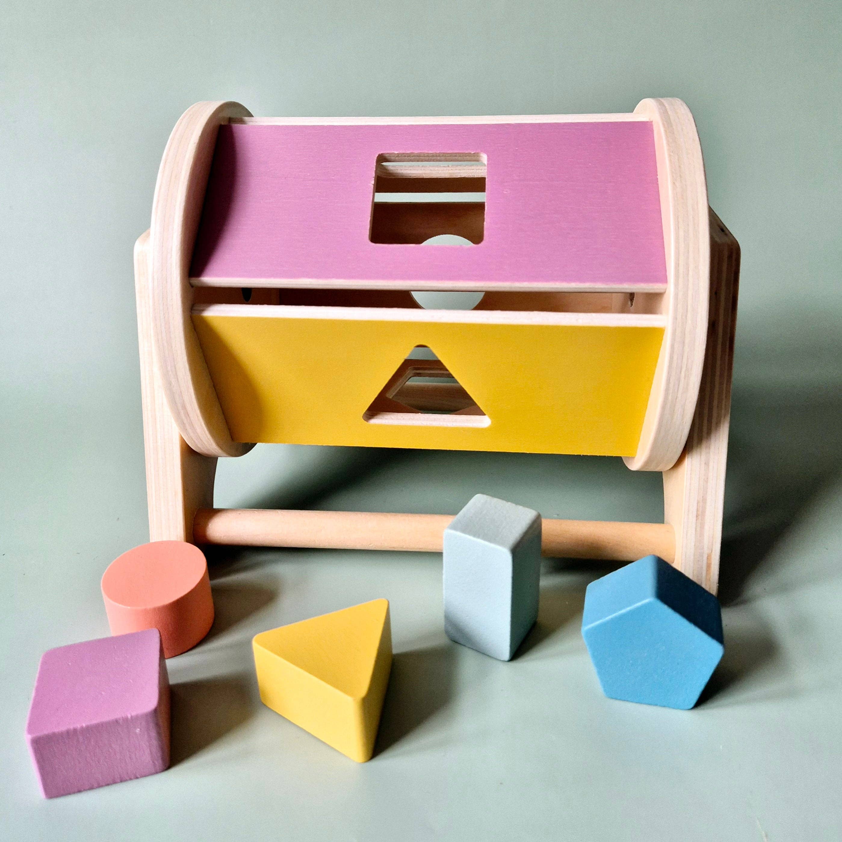 Rammelaartje - Wholesale Wood Toy - Kids - Wooden Rotatable Montessori Shape Sorter – Stimulates Motor Development1