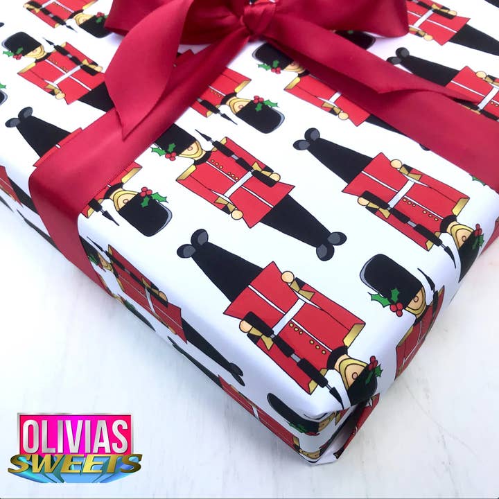 Olivias Paper – wholesale Omslagspapper – Royal London Guard Holiday presentpapper2