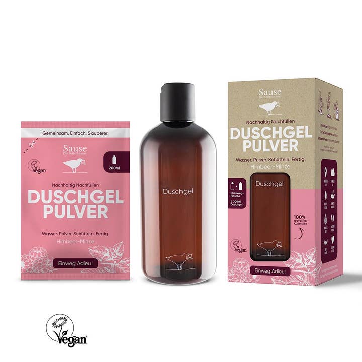 Sause Starter-Set Duschgel Himbeer Minze 200 ml für den Großhandel von Sause GmbH