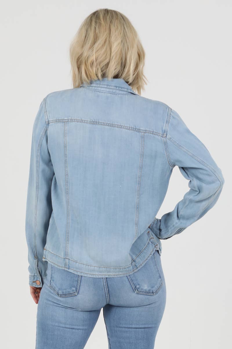 Nostalgia - Wholesale Denim Jacket - Women's - NJ919-ASIS TENCEL DENIM JACKET14