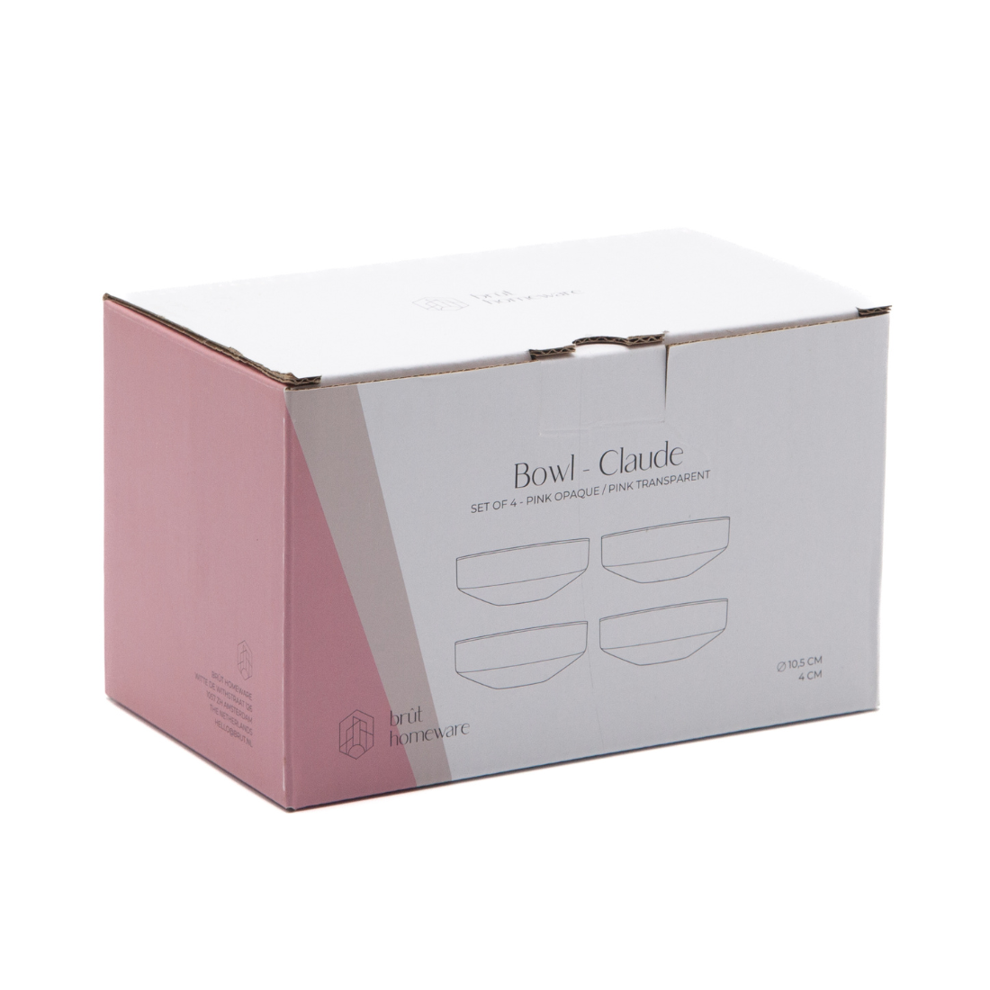 Brût Home and Glassware - Vente Bol de service - Ensemble de 4 bols Claude | rose4