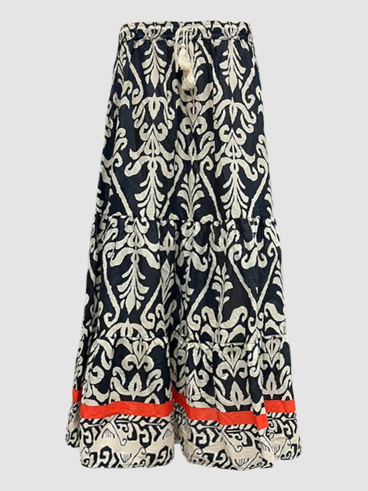 Fionna Printed Cotton Skirt for wholesale by Zenara Woman