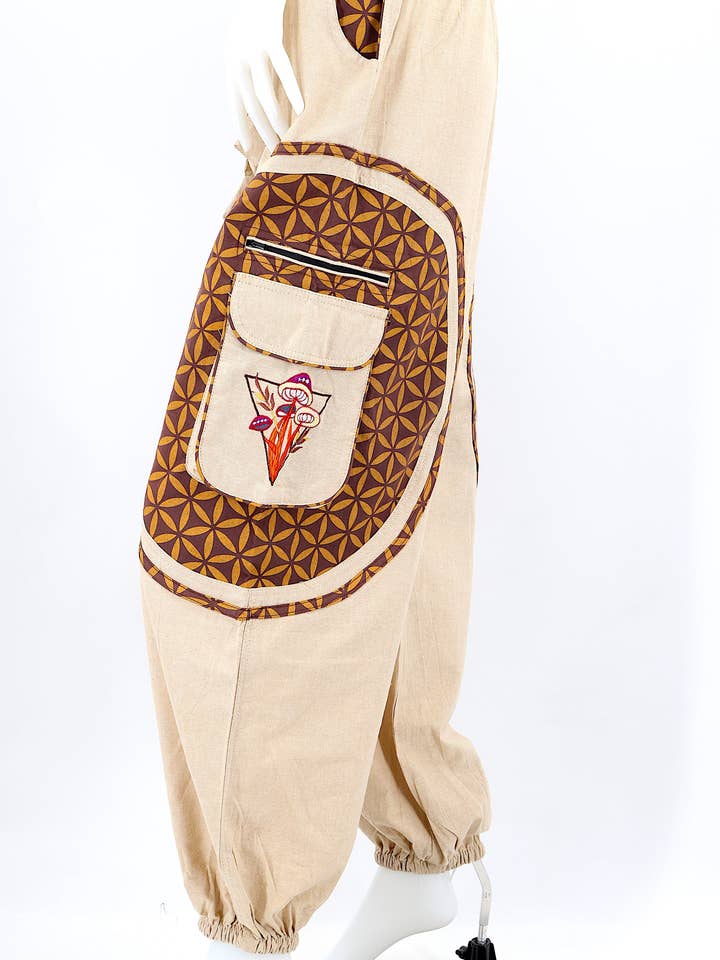 Himalaya Handmade - Wholesale Pants - Women's - Cotton Hippie Handmade Harem Mushroom Embroidered Bohemian Pants14