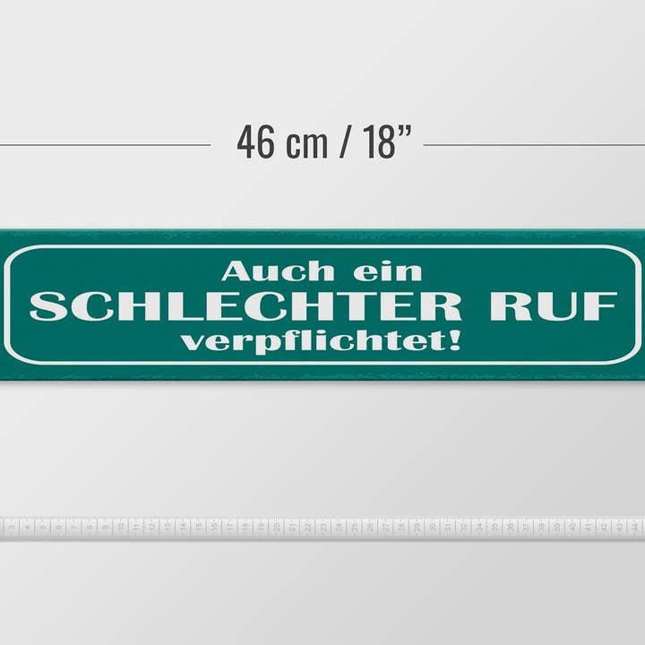 Femer - Wholesale Sign - Wooden sign 46x10 cm Even a bad reputation obliges3