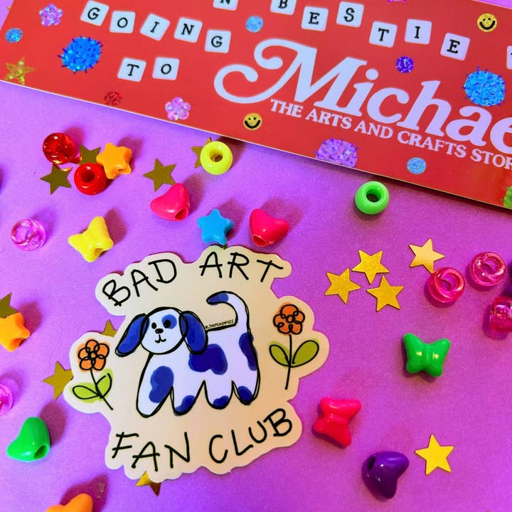 The Peach Fuzz – Engroshandel Klistermærke – Michaels Run Bestie Glitter Kofangerklistermærke4