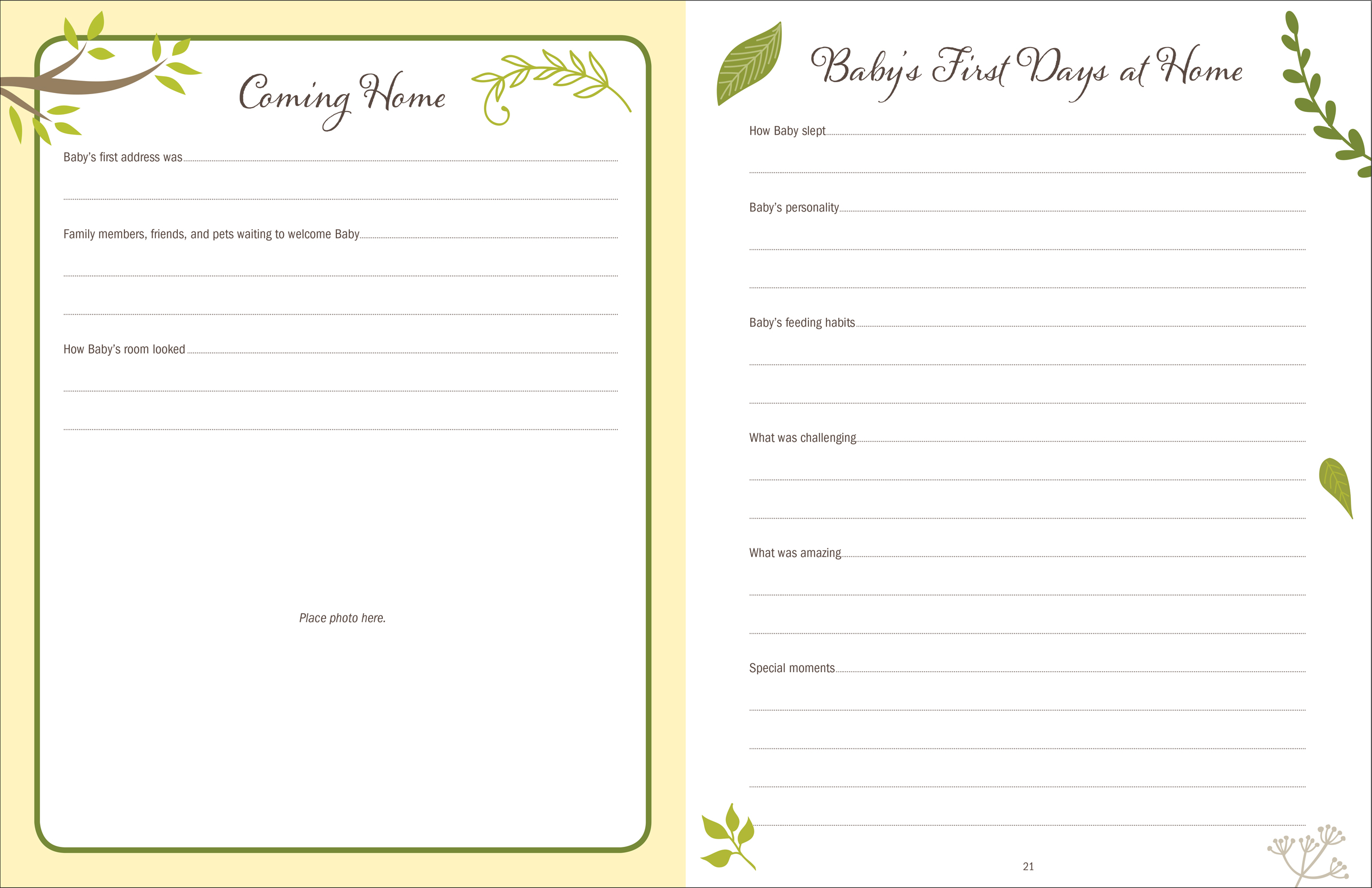 Peter Pauper Press - Wholesale Memory Book - Kids & Baby - Baby's Book: The First Five Years (Woodland Friends)2