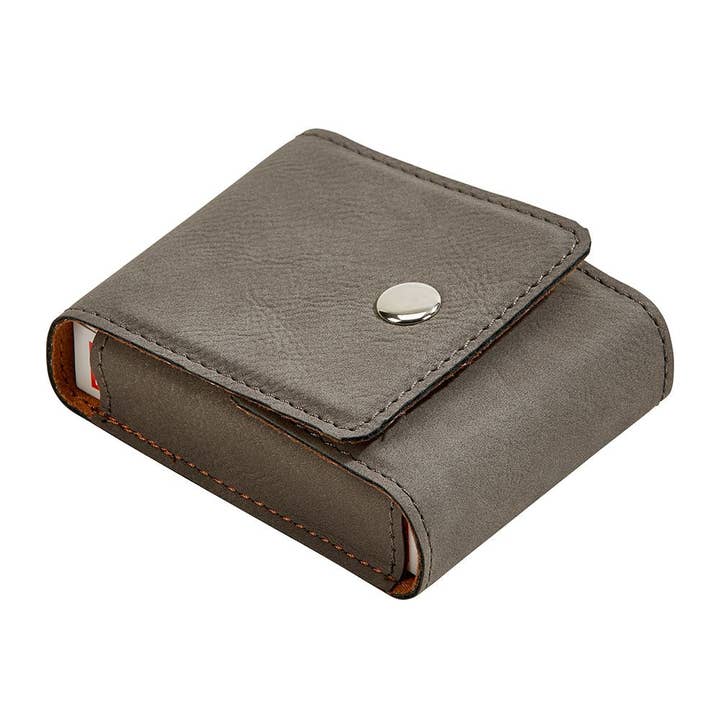 Creative Gifts International Inc. - Wholesale Card Holder - Unisex - Leatherette Playing Cards Case, Grey 3.75"