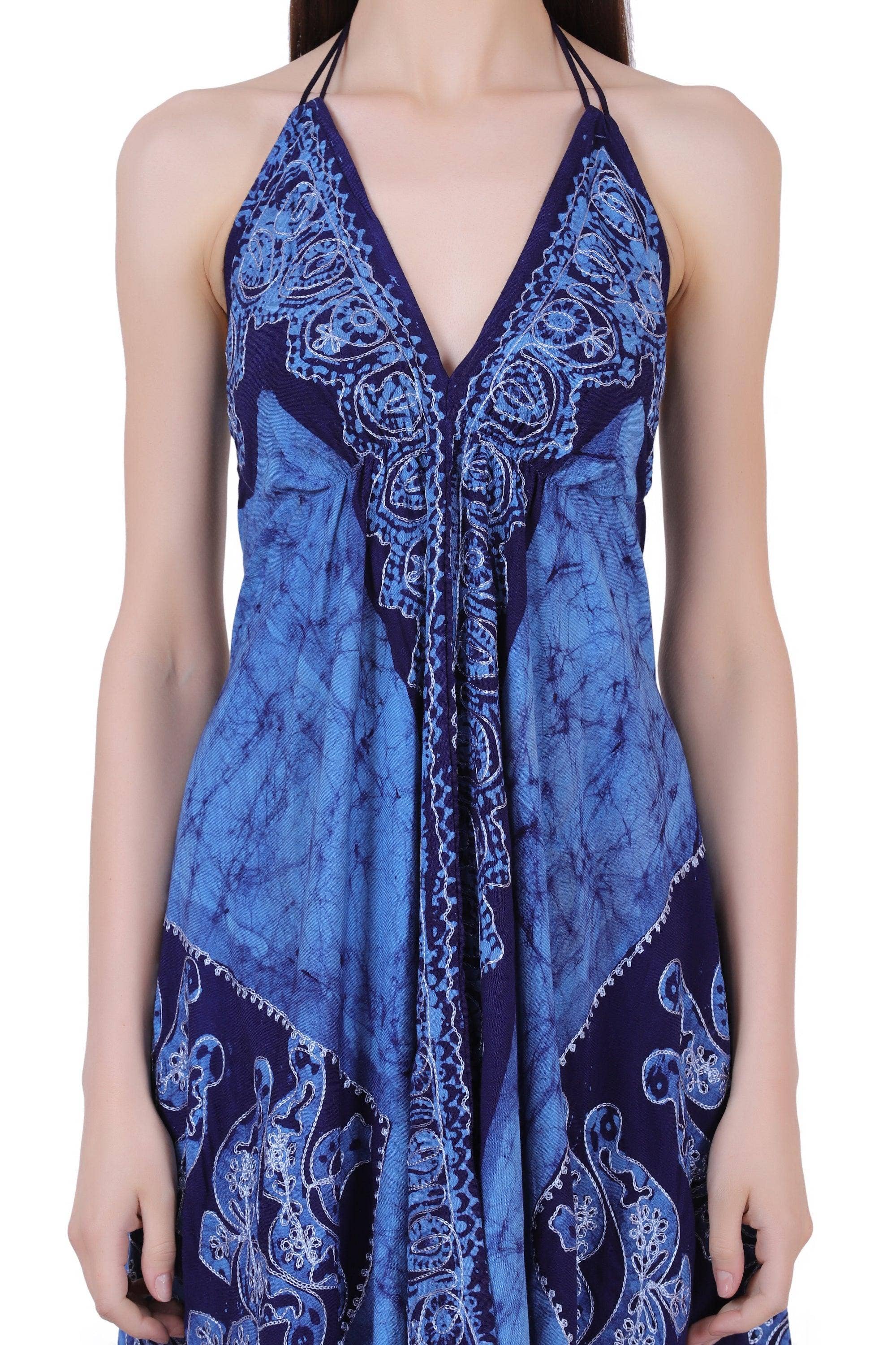 Advance Apparels – wholesale Dress – Women's – Batik Scarf Dress Elastic Back 145817