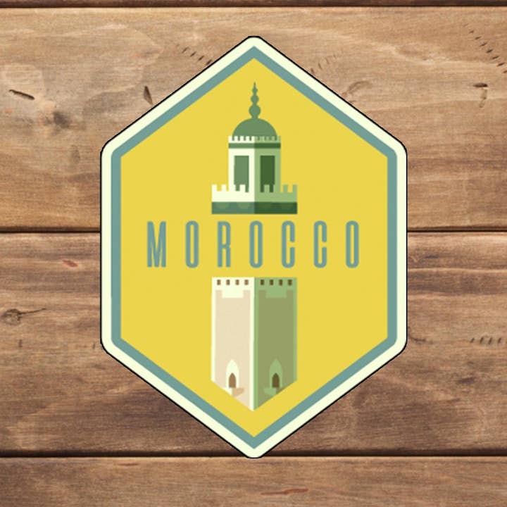Morocco Sticker, Vinyl sticker, laptop sticker, Tablet sticker for wholesale by C3DAR Design