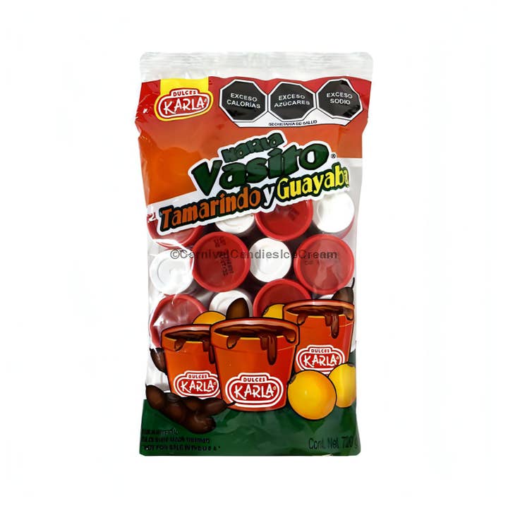 Carnival Candies & Ice Cream Inc. - Wholesale Gummy - Karla Mini Vasito Tamarindo Y Guayaba (24 Count)