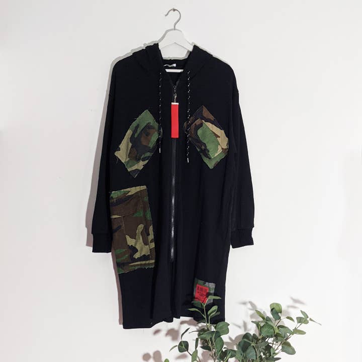 Tempest Designs - Wholesale Hoodie - Women's - Hooded lounge top with multi camo patch pocket detail
