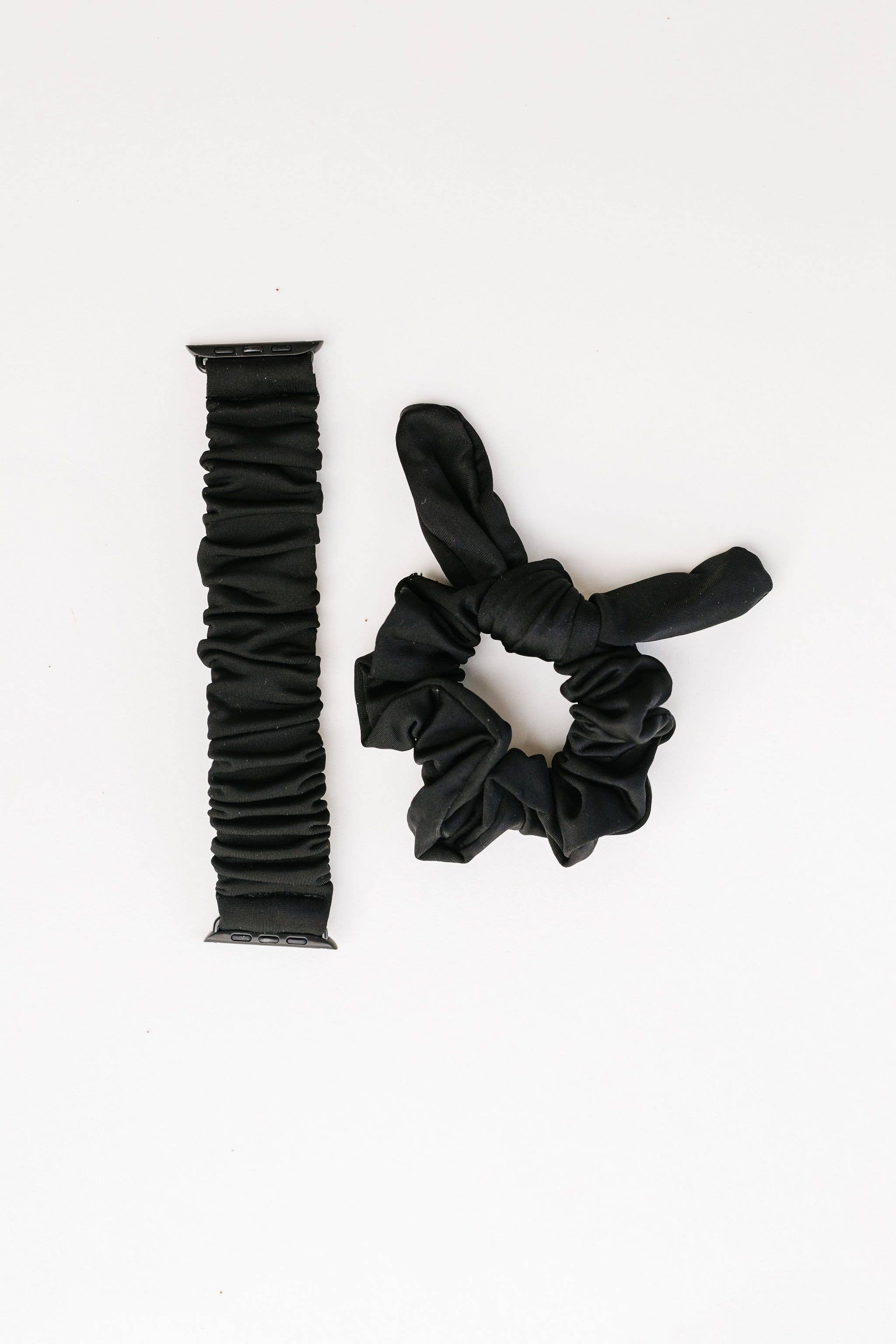 Shop Andi - Wholesale Watch Band/Strap - Women's - Black Athletic Scrunchie Band Compatible with Apple Watch2