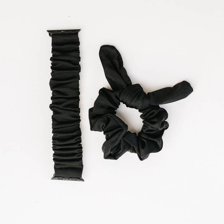 Shop Andi - Wholesale Watch Band/Strap - Women's - Black Athletic Scrunchie Band Compatible with Apple Watch2