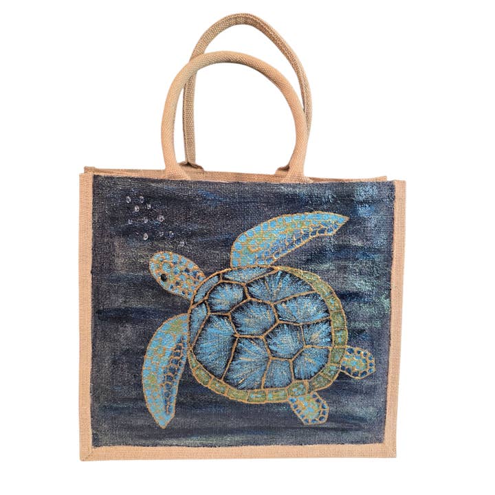 Sea Turtle Tote Bag for wholesale by Dana's Uncommon Glass