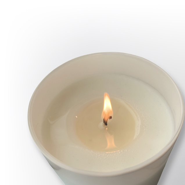 Farm Kitchen Candle Co. - Wholesale Pot/gevulde kaars - Bos Sojakaars | Witte Pot | 8 oz.1