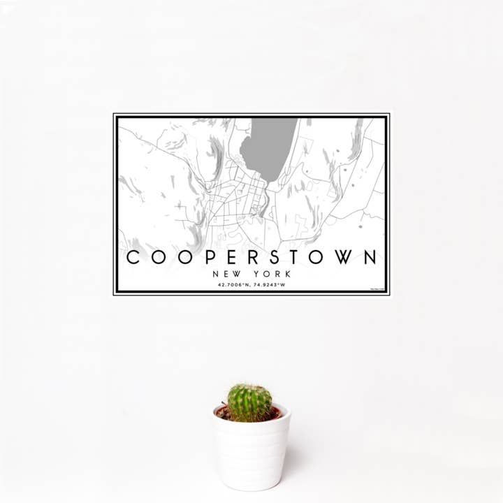 JACE.design - Wholesale Art Print - Cooperstown NY Map Print Classic1