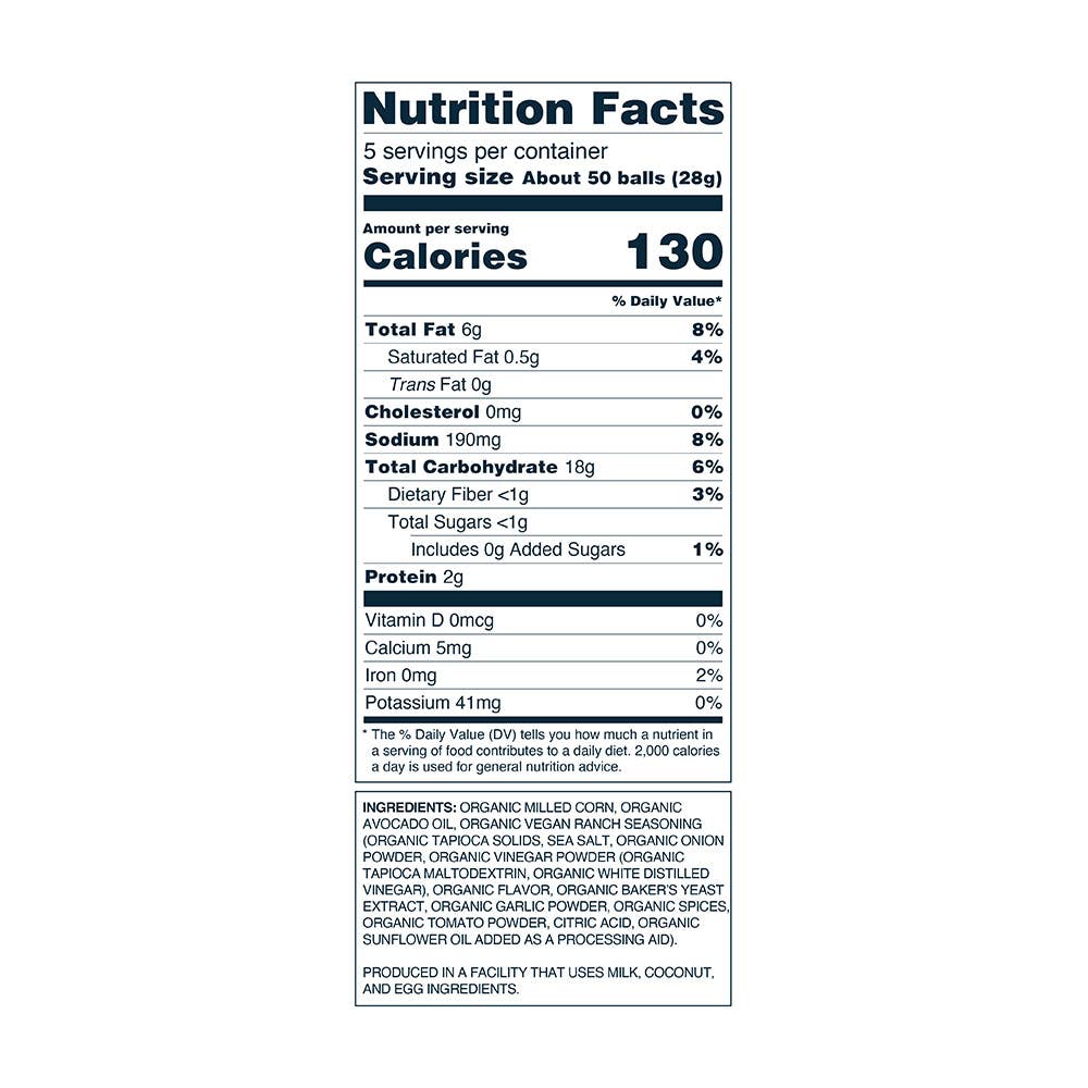 LesserEvil - Wholesale Puffed Snack - Space Balls, Ranch Rocket Ship 5oz3