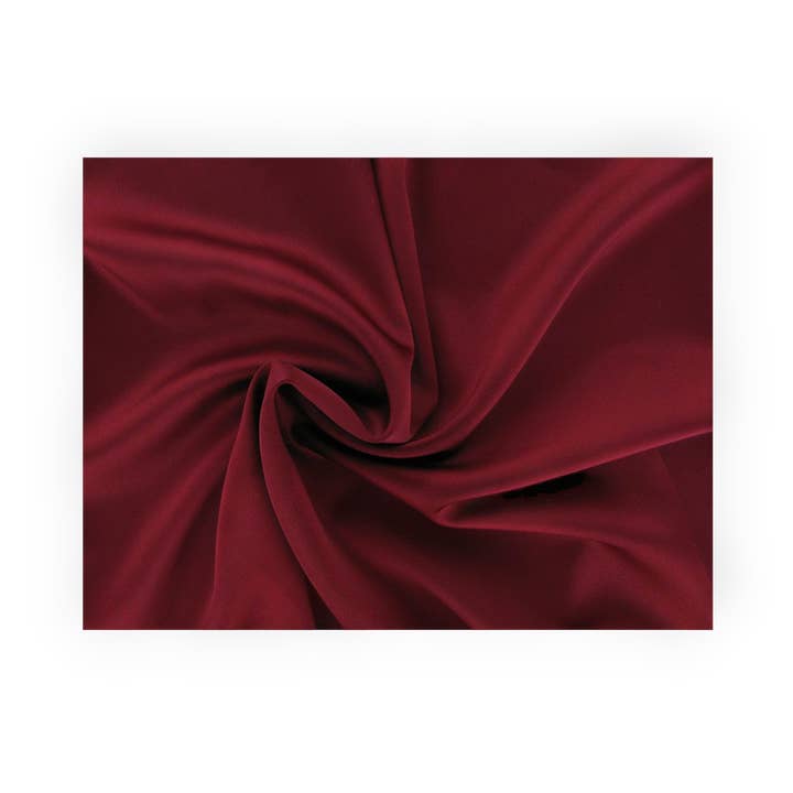 Crepe Back Satin, Wine Red for wholesale by City Fabrics