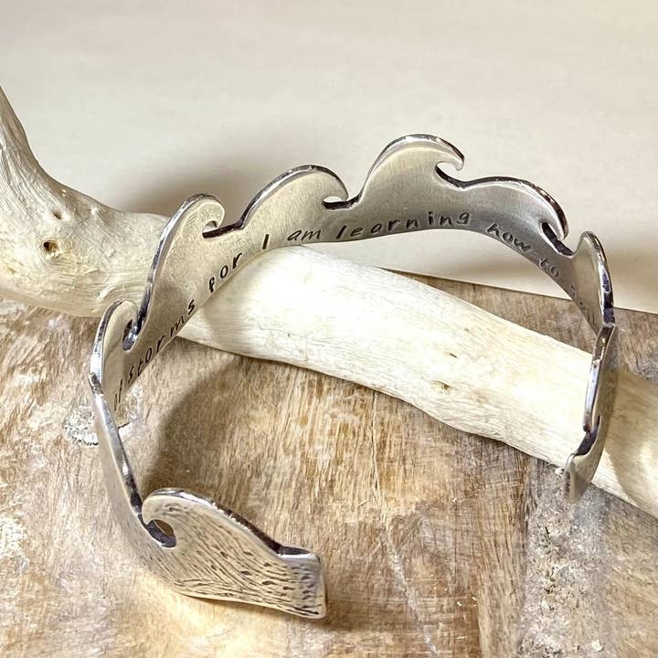 Waves In A Storm Sterling Cuff for wholesale by Swirls Jewelry