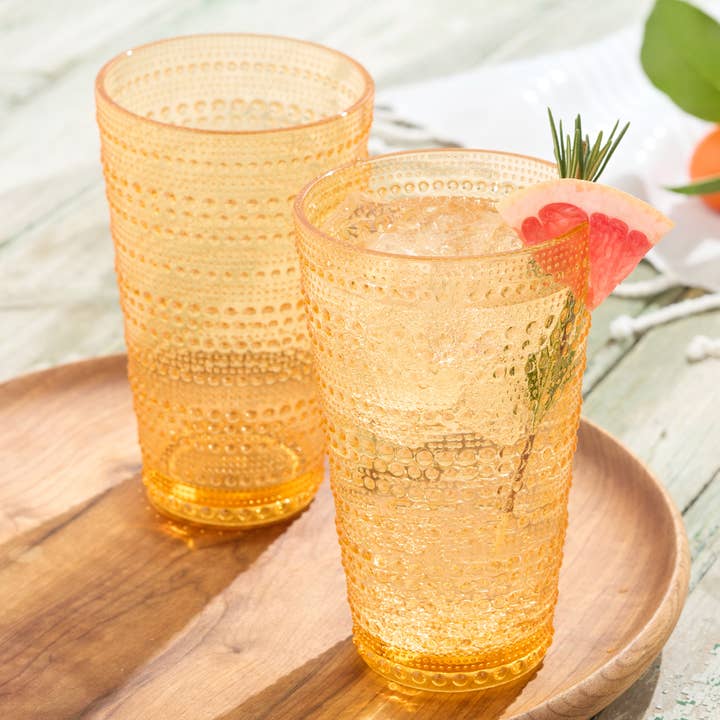 Certified International - Wholesale Drinking Glass/Cup - Santa Fe Orange Acrylic Ice Tea Glass 22 oz.