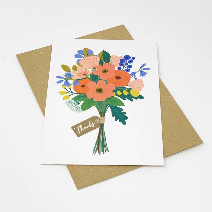 Lomond Paper Co - Wholesale Thank You Card - Thank You - Bunch of Flowers3