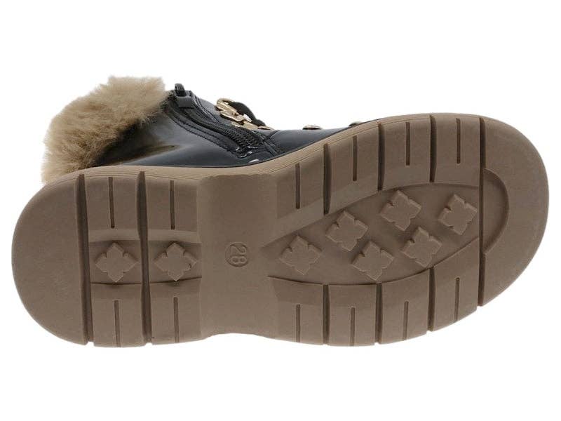 BeShoes Distribuição – Großhandel Stiefel – Kinder – Schwarzer Jugend-Trekkingstiefel Beppi-22095603