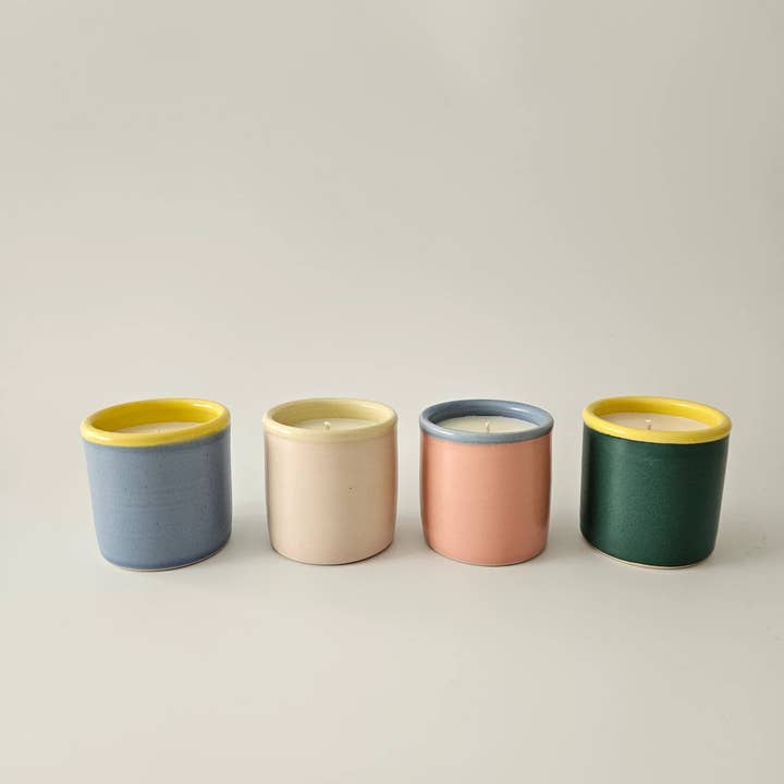 Soy Candle in Rimmed Cup for wholesale by Bad Dogs Studio