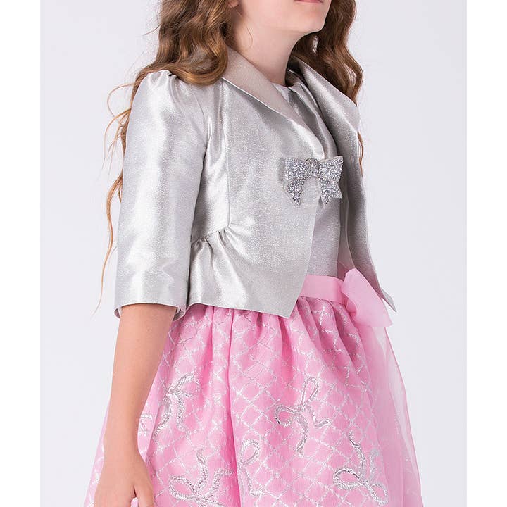 Chaqueta Plateada Brillante para Niñas para venta al por mayor de Mama Luma