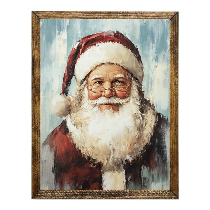 SERIE ARTISTICA TIMBERLAND-SANTA DIPINTO SFONDO BLU per la vendita all'ingrosso da parte di Jarmz Designs