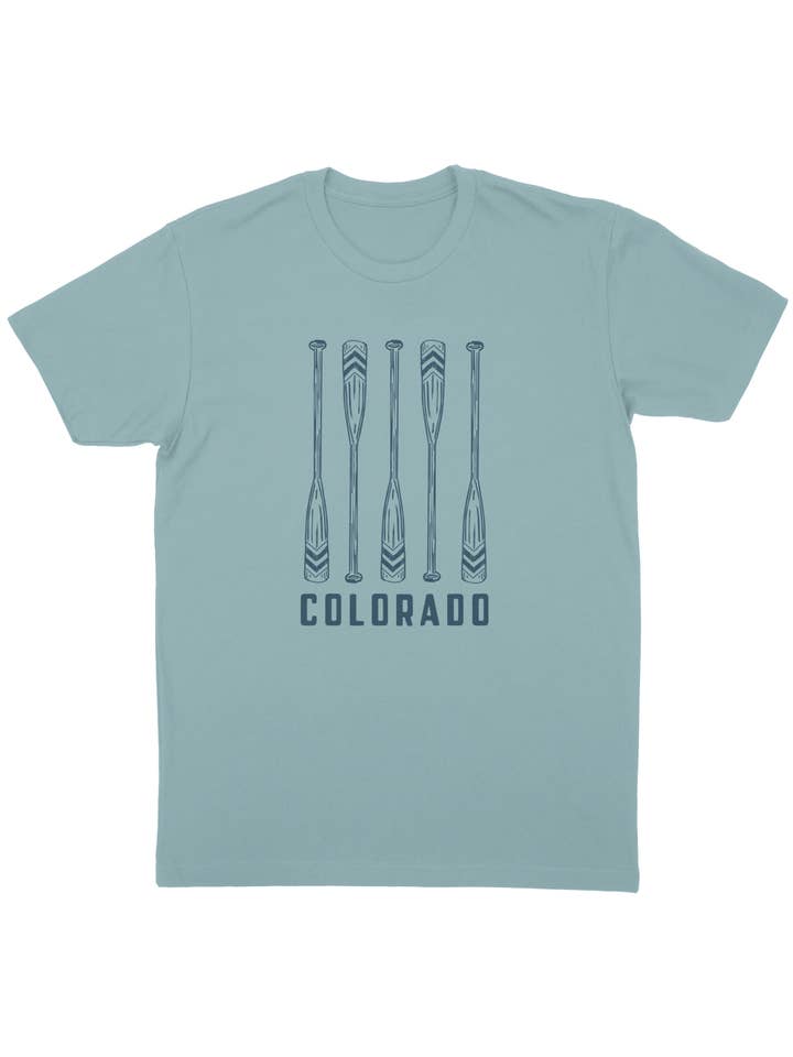 Colorado Paddles Adult Short Sleeve Shirt for wholesale by Buffalo Mountain Print + Supply