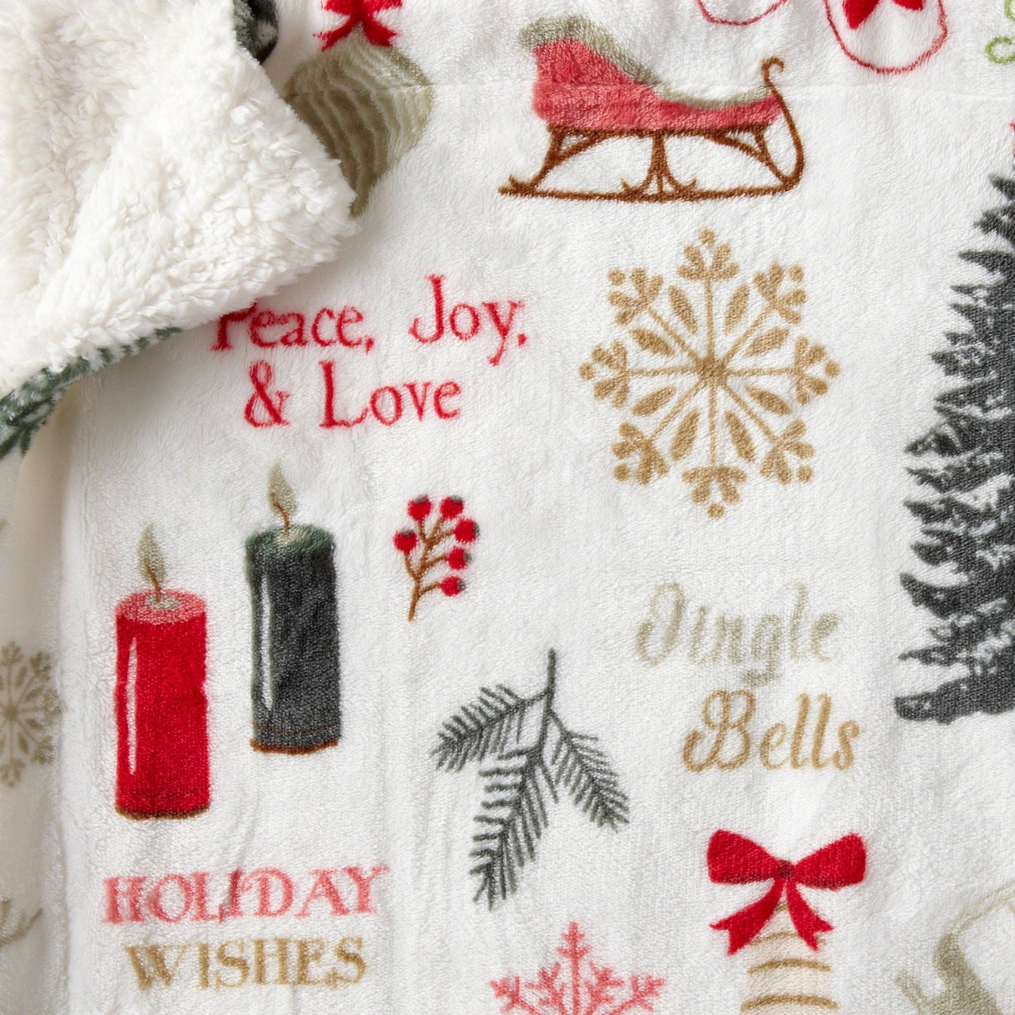 BH Collective - Wholesale Throw Blanket - Throw Blanket - Holiday Printed Sherpa - Eve Collection36