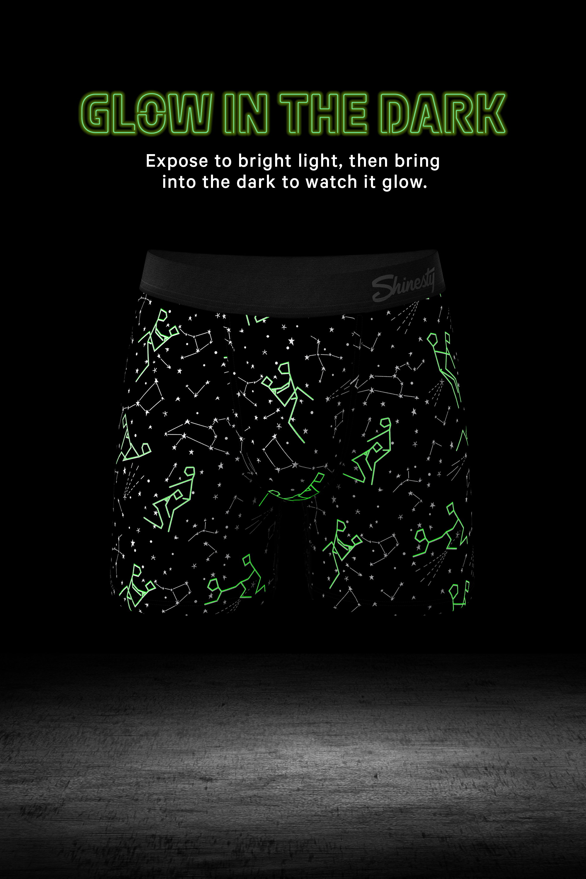 Shinesty, Inc - Wholesale Underwear - Men's - The Big Bang | Glow In The Dark Constellation Ball Hammock® Pouch Underwear1