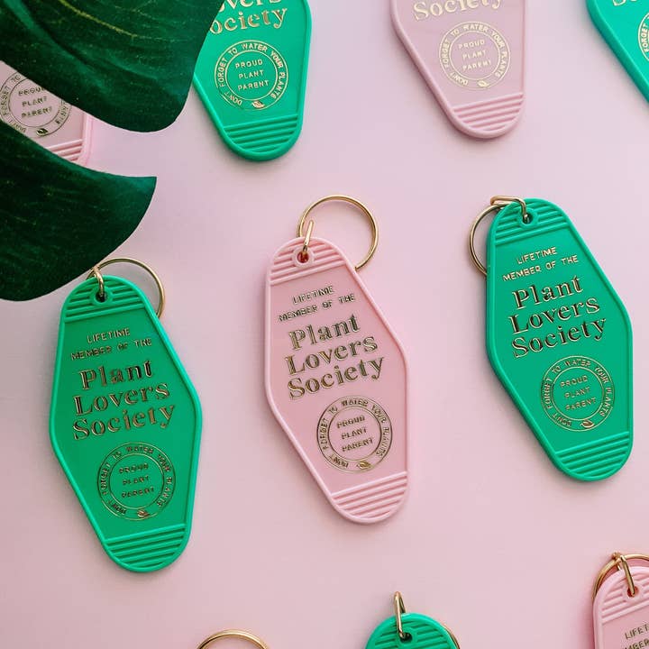 Jollie Ollie Designs – wholesale Nyckelringar - Dam – Växt Lovers Society Motel nyckelring