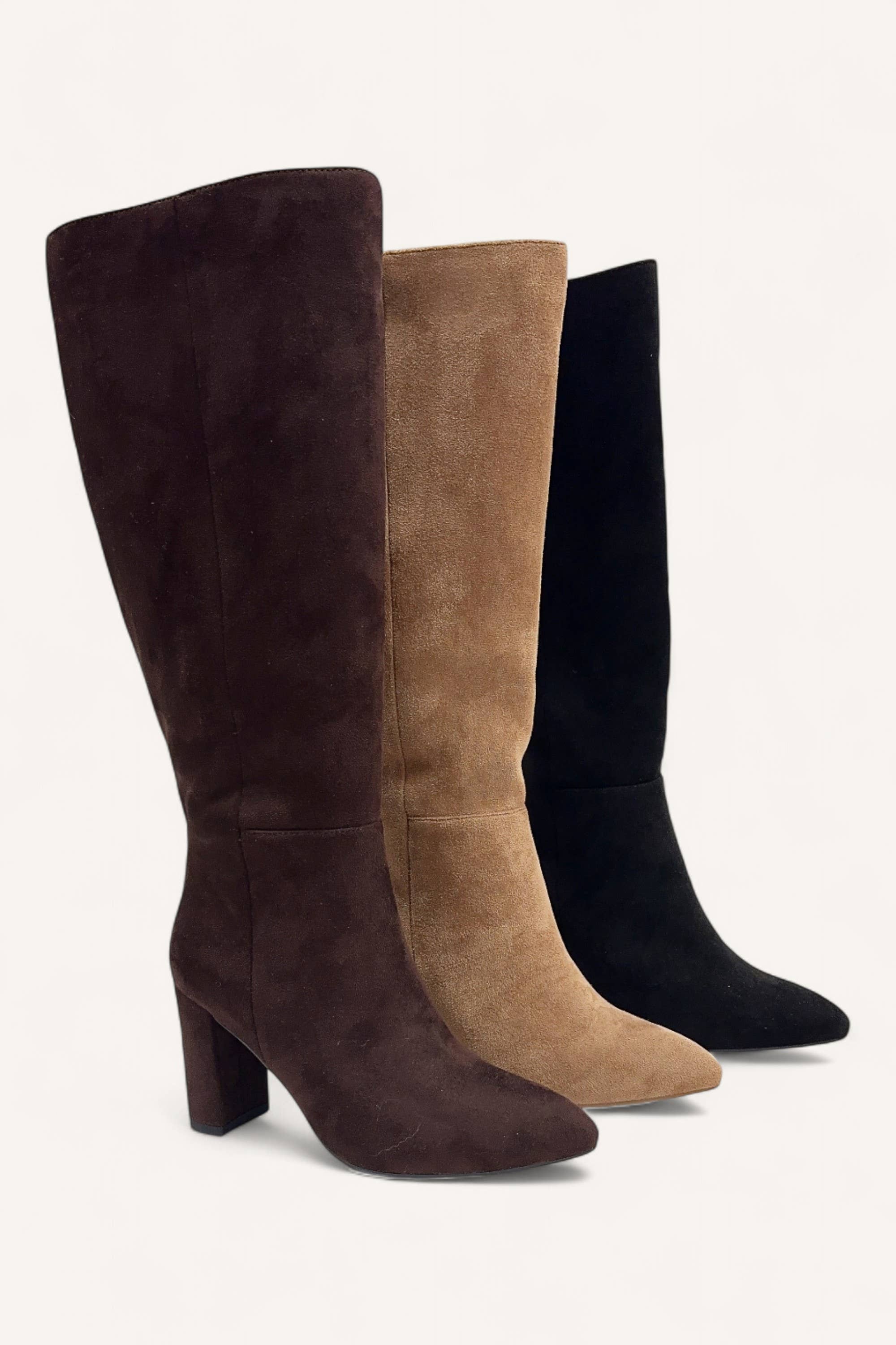 CCOCCI - Wholesale Boots - Women's - BRAZIL-84 LUXURIOUS FAUX SUEDE KNEE BOOTS3