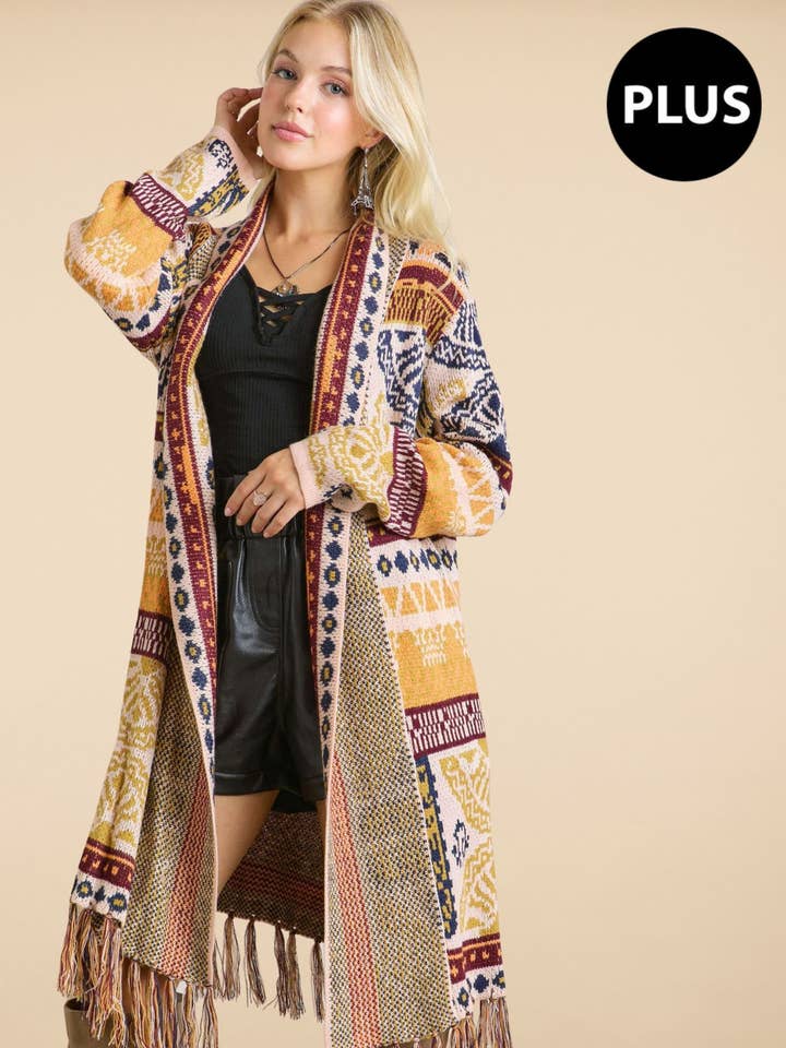 CESW2571X - FRYNSER KANT PLUS SWEATER CARDIGAN for engroshandel hos ADORA LA