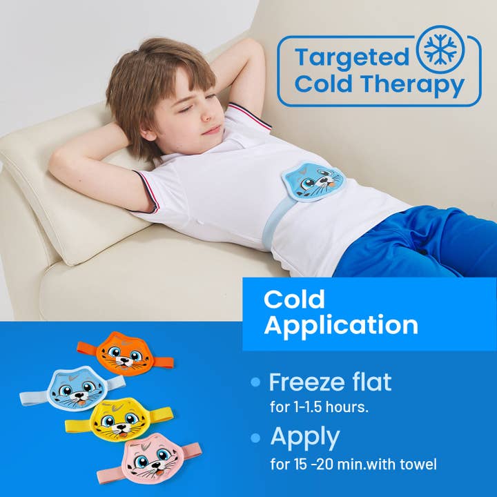 Everlasting Ice RX - Vente Chauffe-mains - Packs de glace pour enfants Everlasting Ice RX avec sangle (lot de 4) | Packs de glace en gel réutilisables pour tout-petits | Doublure en peluche douce | Pack de glace pour enfants pour soulager la douleur, les bosses et les contusions3