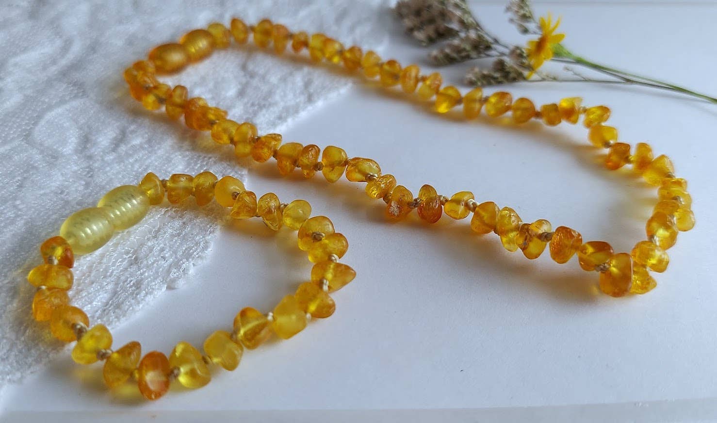 Amber Auksas - Wholesale Bangle Bracelet - Kids & Baby - Raw Lemon Baltic Amber Bracelet 🍋 w/ Tag & COA 🍋 GIA5